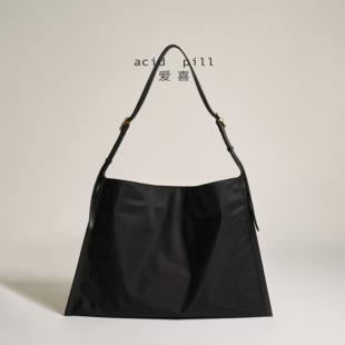 爱喜acid pill｜漫游者轻奢真皮尼龙男女同款流浪斜挎包斜纹尼龙