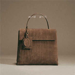爱喜acid pill｜麂皮绒包包电脑包单双肩包多功能包通勤风公文包