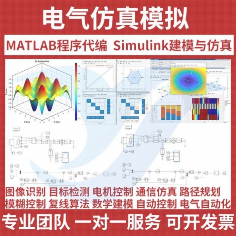 matlab代码帮做画图像通信simulink电气彷真设计业建模型程序覆现