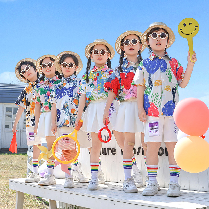 六一儿童港风演出衣服80年代怀旧幼儿园毕业拍照啦啦队表演服装