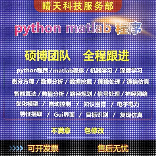 python代编深度学习机器学习matlab图像处理通信信号仿真算法编写