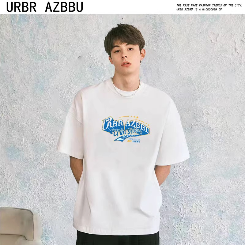 URBRAZBBU官方正品2025款夏季男女同款潮牌纯棉T恤