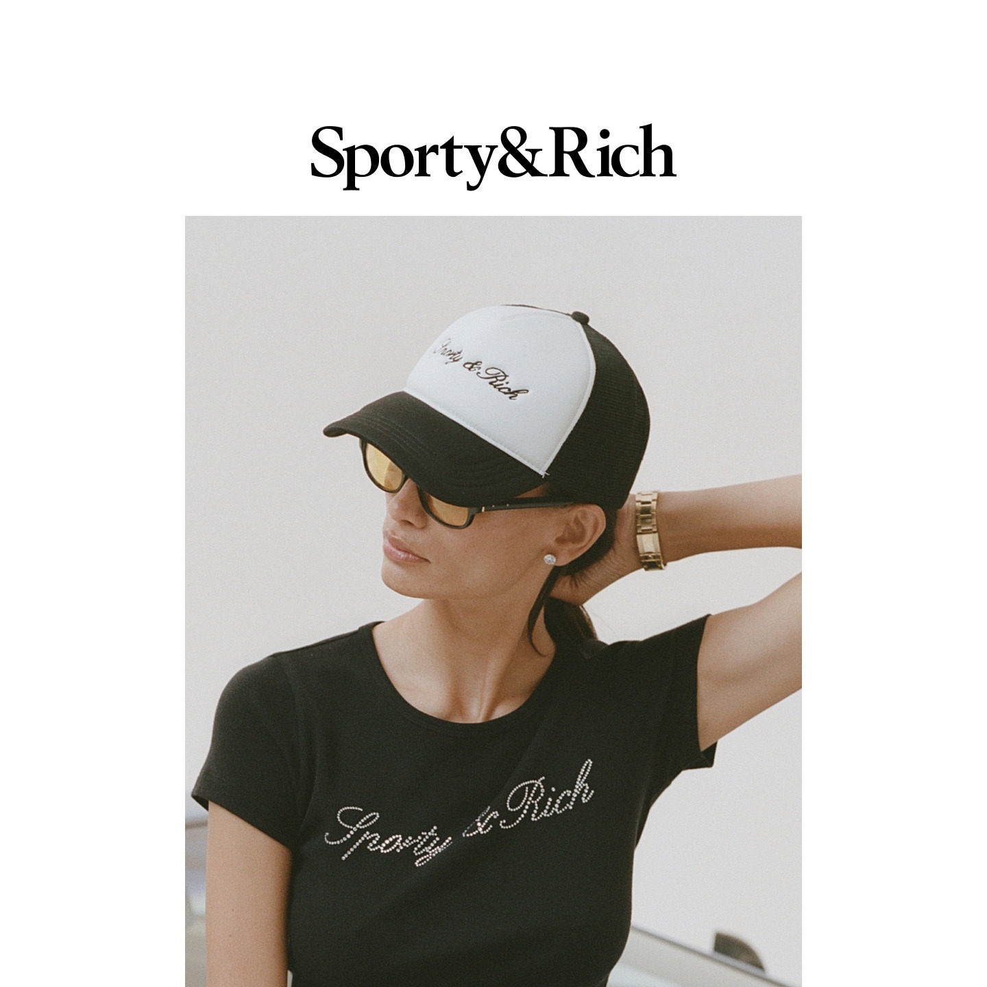 [春夏新品]Sporty&Rich 男女同款时尚撞色休闲棒球帽卡车帽
