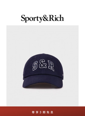[秋冬新品]Sporty&Rich Off Duty系列男女同款海军蓝百搭棒球帽