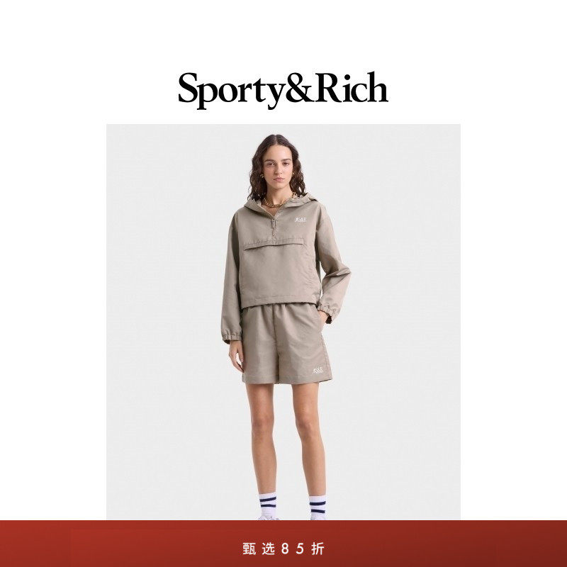 [甄选85折]Sporty&Rich Sports系列女士大口袋夹克外套短裤套装,女装/女士精品,休闲运动套装,淘宝优惠券,粉丝福利购,淘宝优惠卷