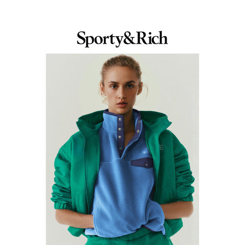 [明星同款]Sporty&Rich Hiking系列女士休闲摇粒绒卫衣外套上衣