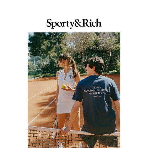 Sporty&Rich Eden-Roc联名系列女士老钱度假网球风无袖Polo连衣裙