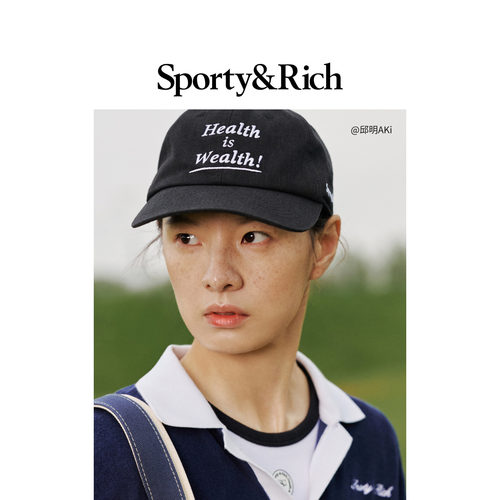 [春夏新品]Sporty&Rich 男女同款Health is Wealth美式复古棒球帽