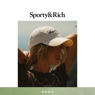 Sporty&Rich 男女同款 字母logo潮酷可调节棒球帽 春夏新品