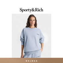 [秋冬新品]Sporty&Rich Core系列男女同款休闲圆领字母logo卫衣
