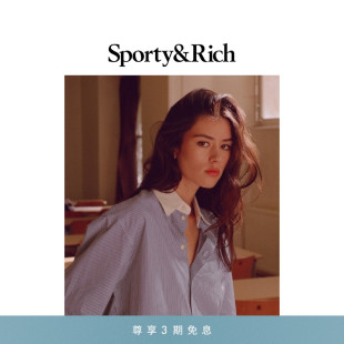 热销补货 短裤 Sporty&Rich 拼接条纹衬衫 套装 Preppy系列男女同款