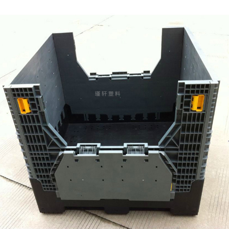 加大号1210物流周转箱式w塑料折叠卡板箱汽配托盘叉车可配盖灰色