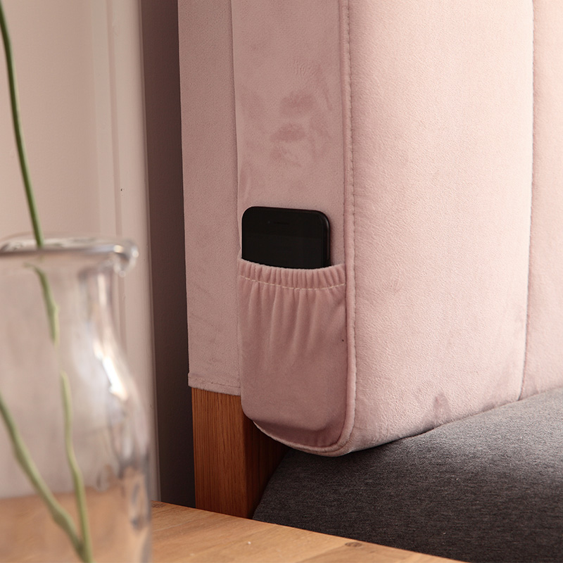 床头靠垫大靠背双人欧式卧室贴墙自粘G硬海绵防撞头可固定绑带拆