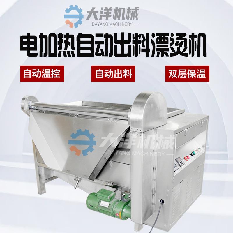 电加热自动控温型漂烫机全自动菠菜焯水设备半自动花生米漂烫机器