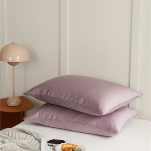 60支莱赛尔天丝枕套 简约纯色夏季凉感冰丝单人枕头套成人枕芯套