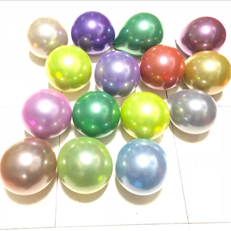 供应 天然乳胶气球 加厚金属系气球 发光发亮装饰 金属气球