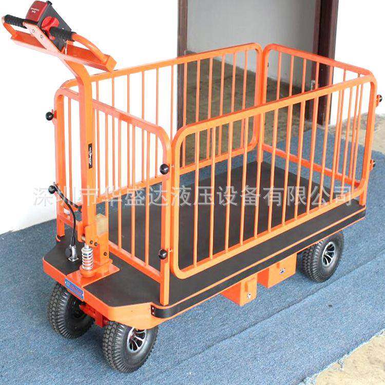 电动手拉车手牵电动平板车小型电走平板车电驱动平板车
