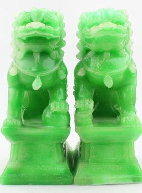 0Z摆件仿玉石狮子 玉狮 仿玉石雕刻家居摆件