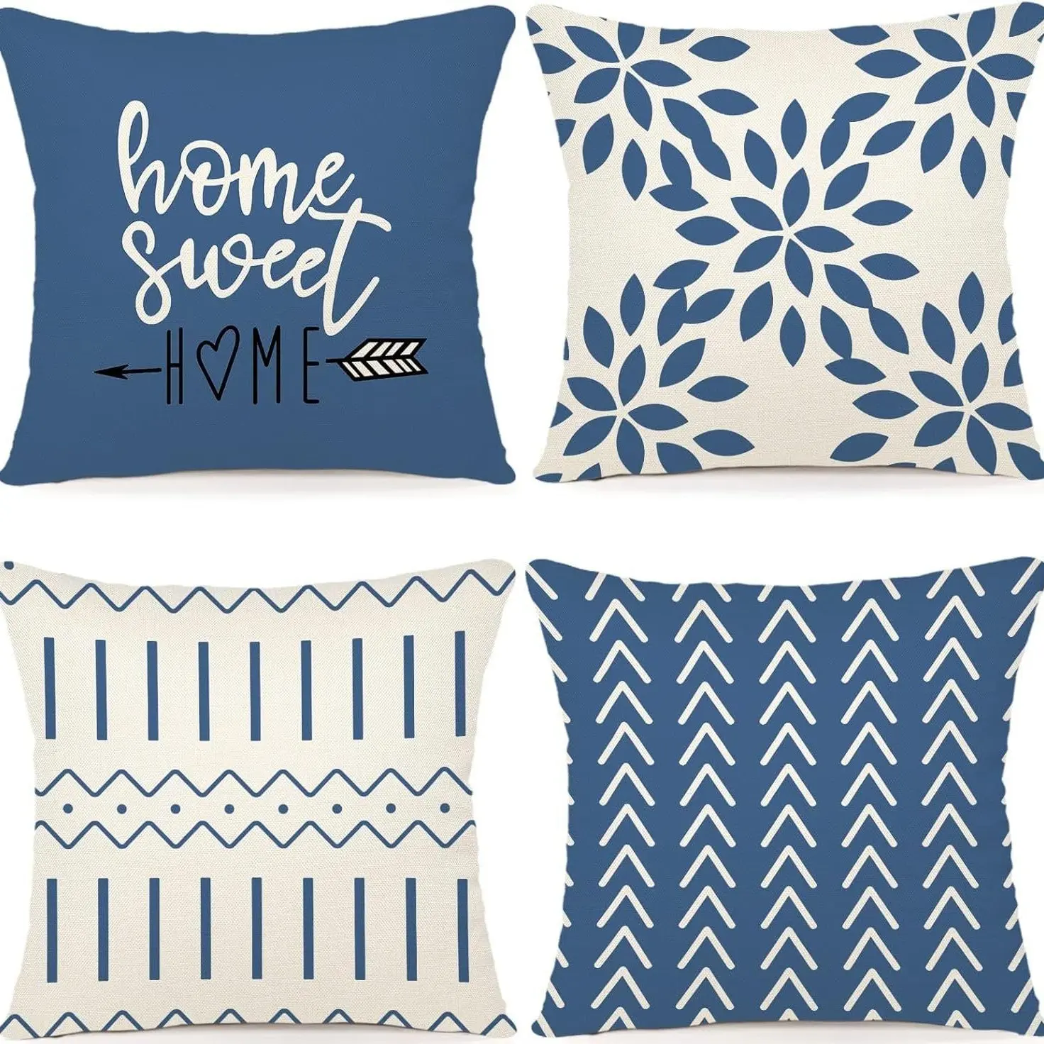 热卖几何抱枕套简约风格代贴标签条码春夏季几何图案抱枕套