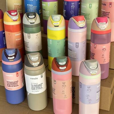 OwalaFreeSip水果杯亚马逊同款temu同款便携运动水壶不锈钢保温杯