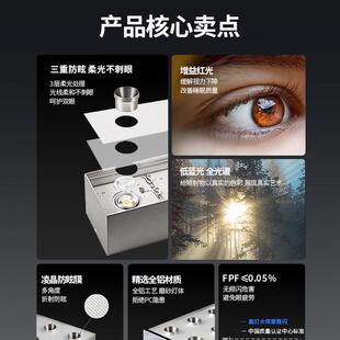 明装斗胆灯包豪h斯吸顶灯客厅主灯高亮防眩筒射一体不锈钢六头智