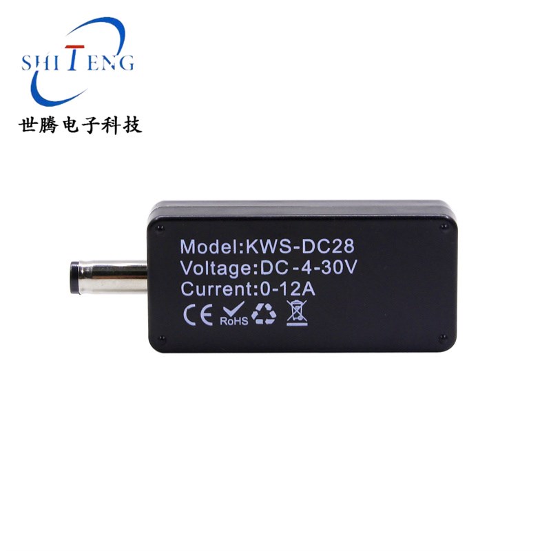 KWS-DcC28充电检测仪 支持12A大电流 DC5525接口 电压表功率计