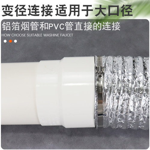 吸抽油烟机排烟管变径圈180排风管道转换PVC16R0接口变径器大小头