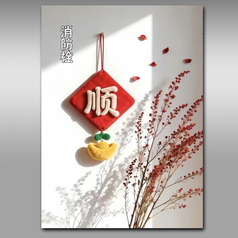 消防栓贴纸消火栓使用方法标识贴画遮挡装饰消防箱电箱贴墙贴y301