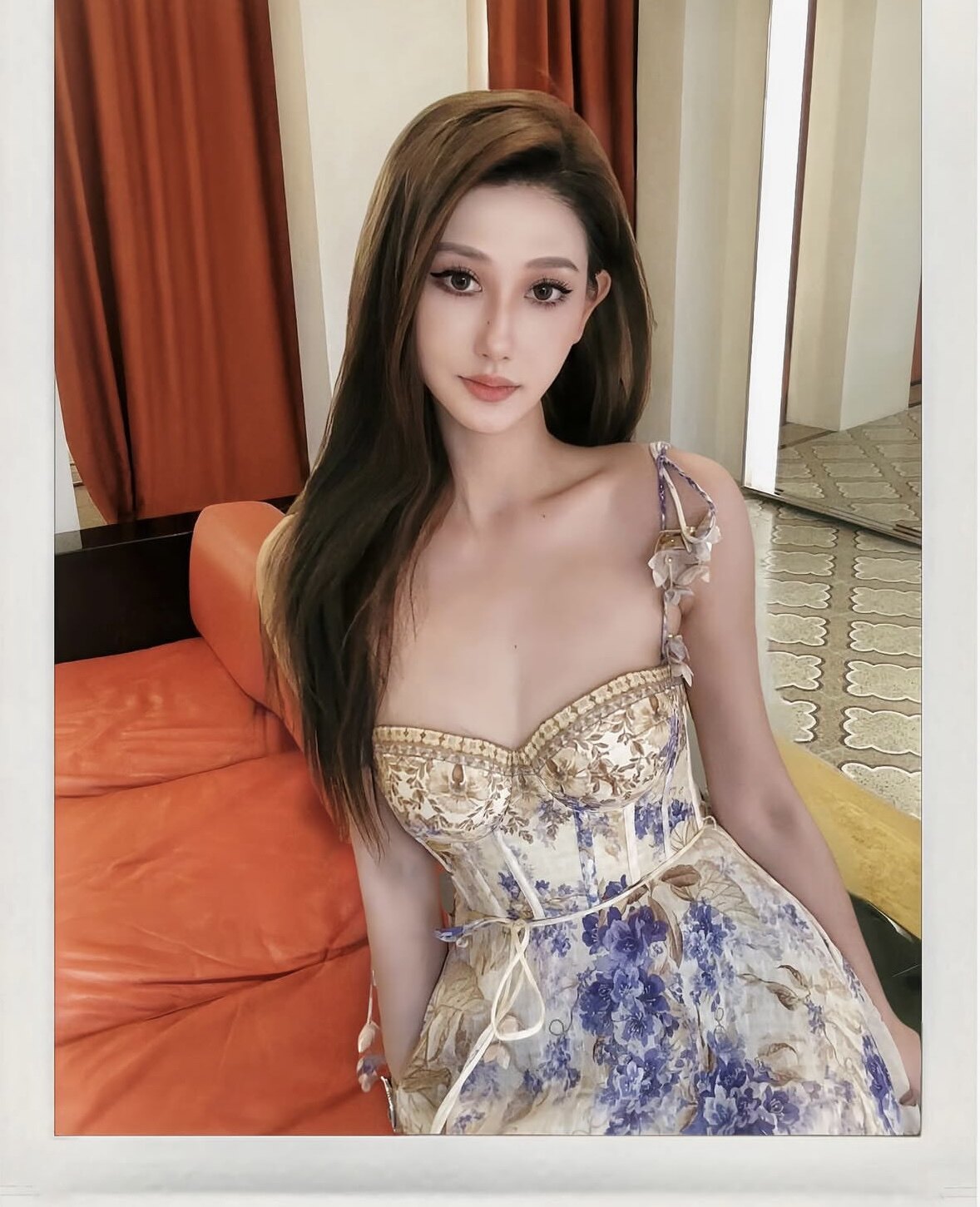 澳洲轻奢春夏新款吊带V领设计感十足的出片女士长款连衣裙#742#3@