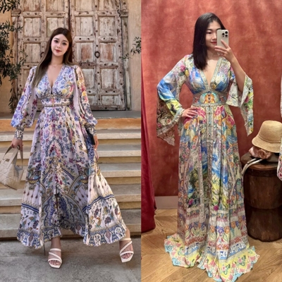 Camilla卡米拉新款花色连衣裙