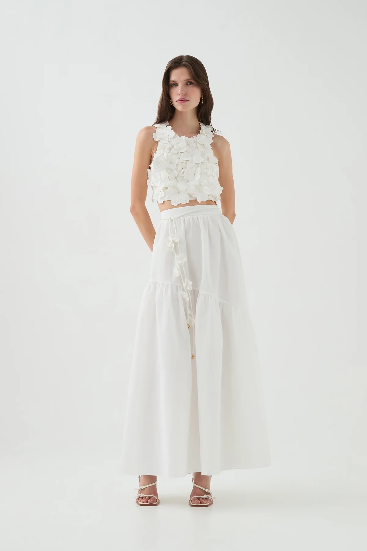 澳洲Aje刺绣花朵仙女上衣+半身裙