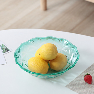 家用客厅水果盘托盘茶几圆形塑料糖果盆篮甜品盘子创意