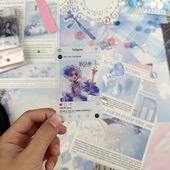 第5透卡pv透明材质作曲家渔女一包6张自印动漫透明贺卡