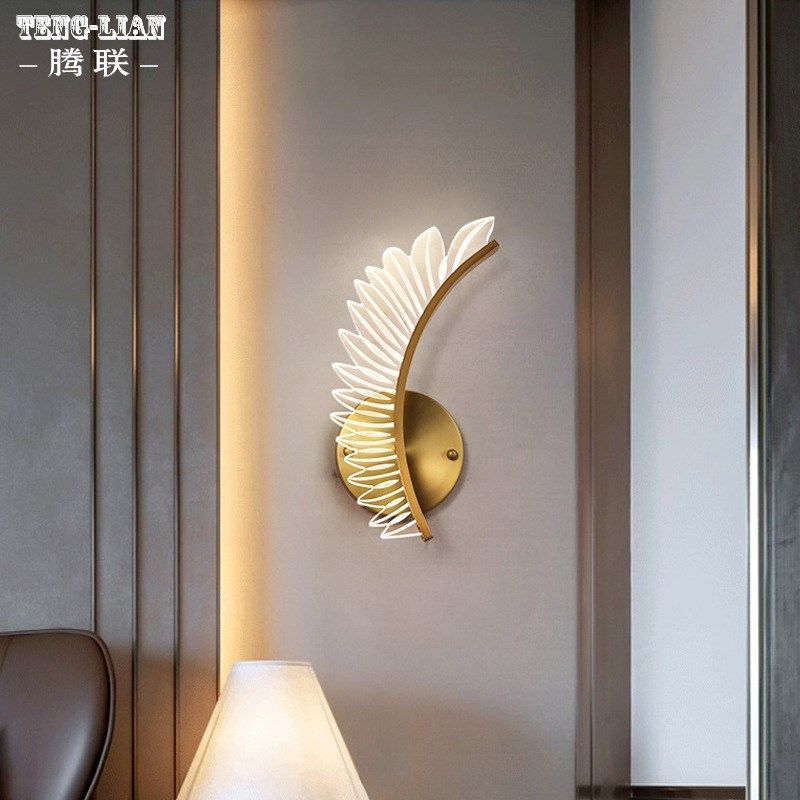 现代创意全铜壁灯房间床头过道楼梯灯客厅背景墙轻奢书房壁灯灯具,家装灯饰光源,壁灯,淘宝优惠券,粉丝福利购,淘宝优惠卷