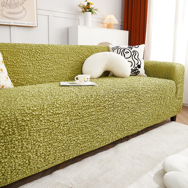 欧式奶油风泡泡弹力沙发套罩全包直排沙发罩四季通用防猫抓坐垫套