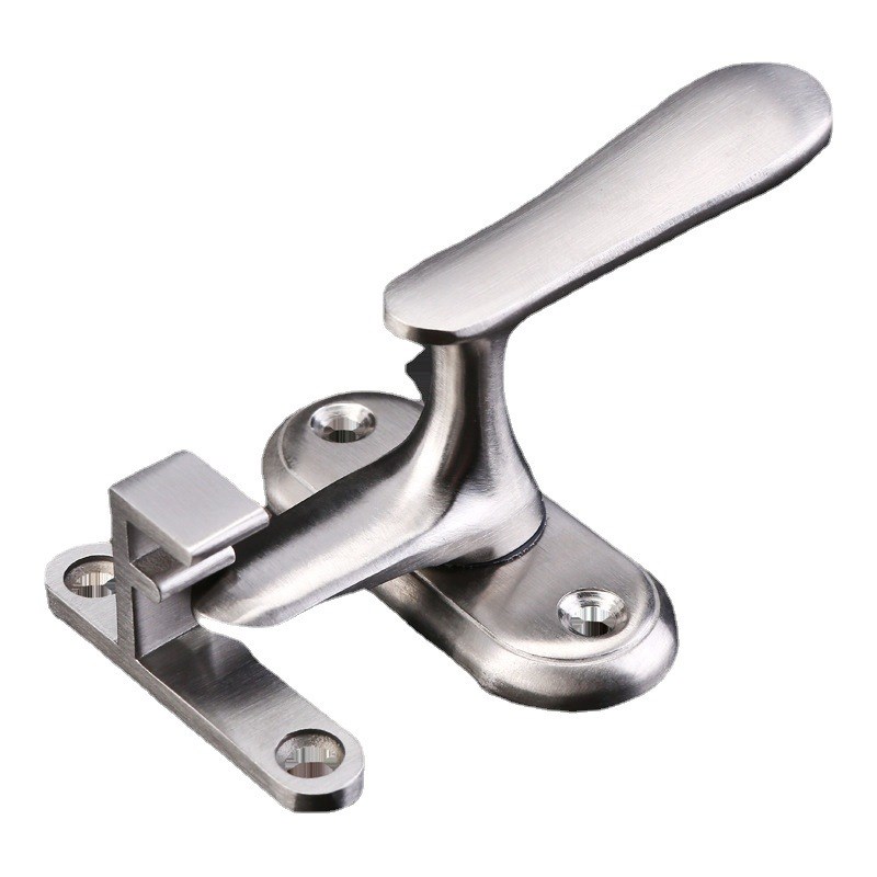 厂家直销明装不锈钢小插销防盗门带把手插销锁防盗锁房门扣门栓