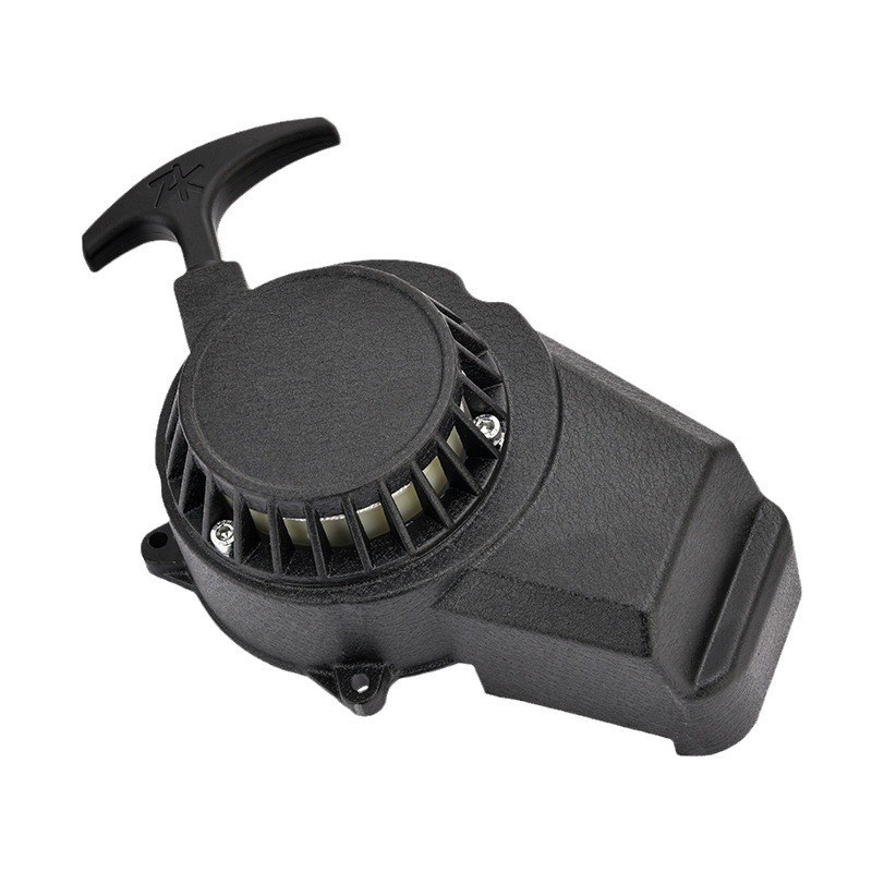 越野摩托车小跑车配件49cc二冲程利亚全铝手拉器易启动手拉器拉盘