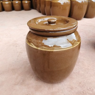 腌菜缸带盖陶瓷老式家用罐子米缸小酱缸酸菜缸大水缸瓦缸咸菜坛子