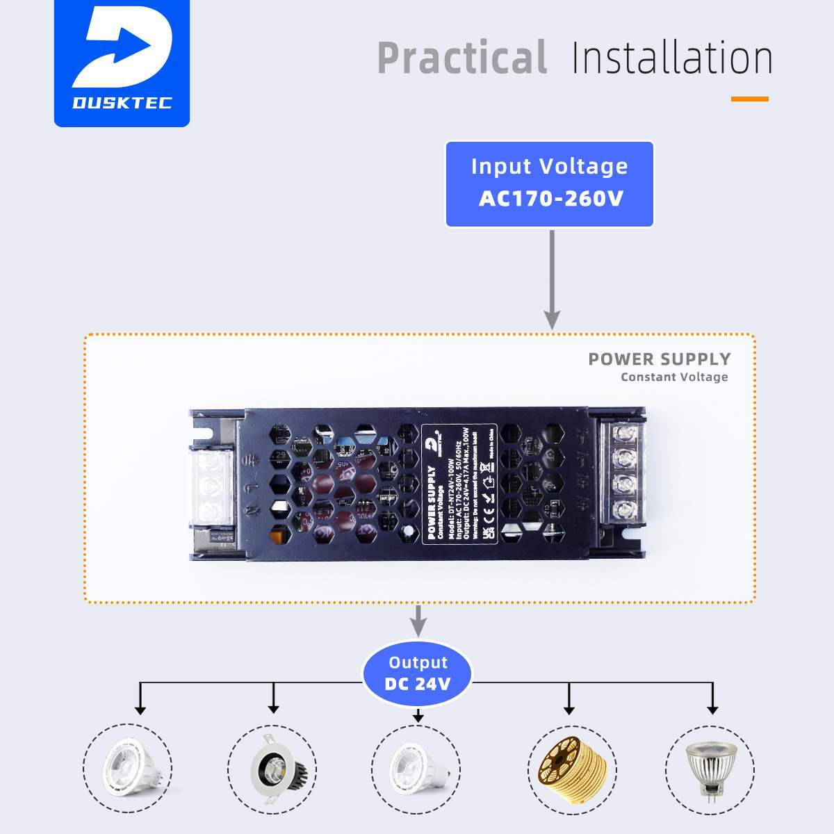 超薄铁壳电源LED驱动电源220V转12V24V灯带变压器低压灯带电源