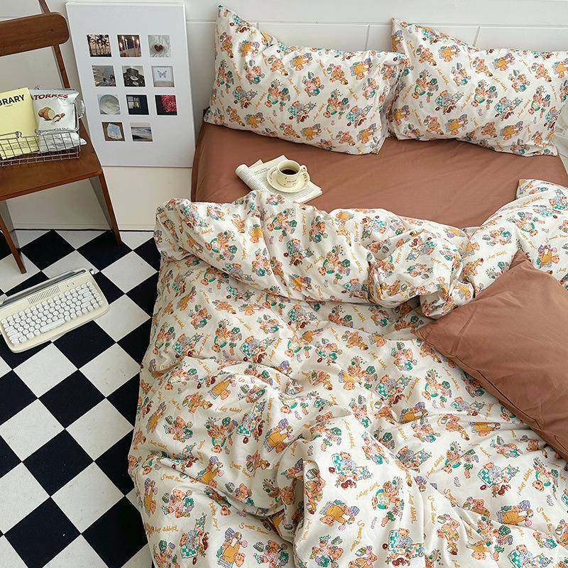 卡通单件纯棉斜纹被套小清新全棉被罩学生宿舍双人200x230cm单品