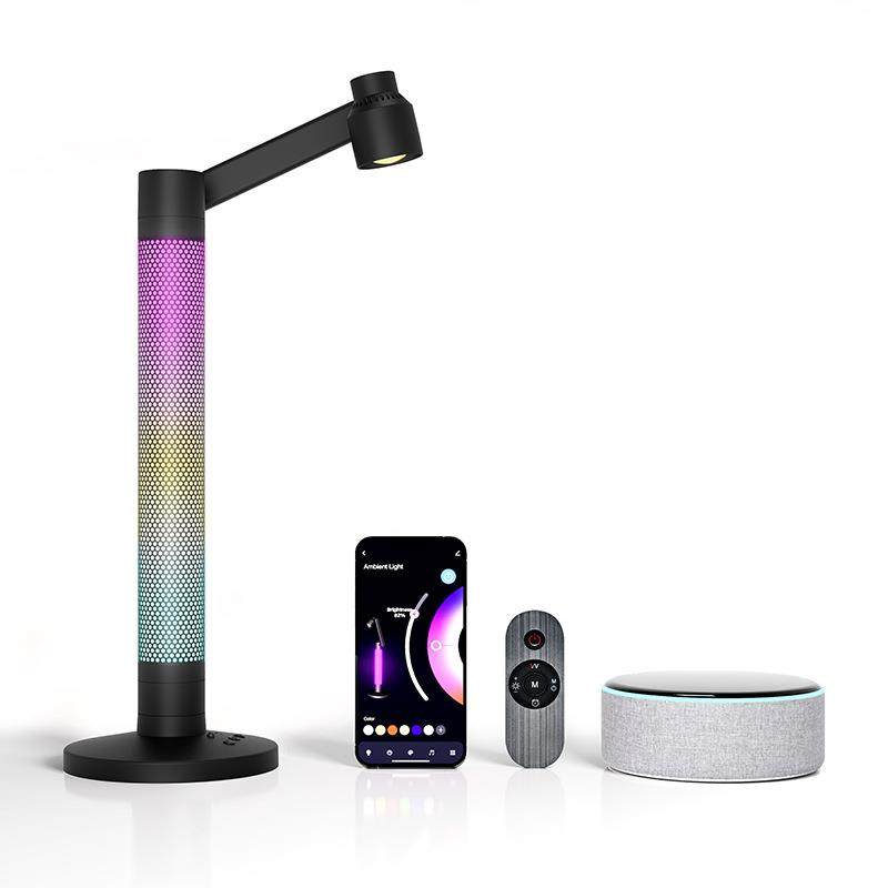 2合1氛围台灯可旋转APP调色桌面灯护眼工作学习设计可调光智能,收纳整理,烫衣板及配件,淘宝优惠券,粉丝福利购,淘宝优惠卷