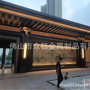 小区大门钢结构入口景观工程不锈钢廊架景墙售楼部装饰金属构件