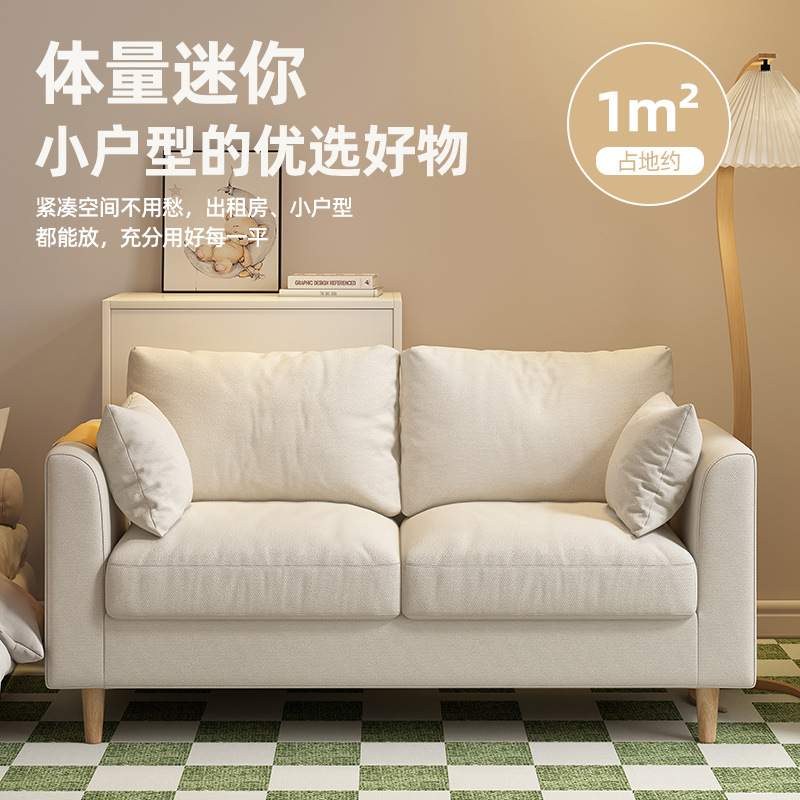 沙发小户型简约现代卧室出租房简易网红双人三人客厅布艺