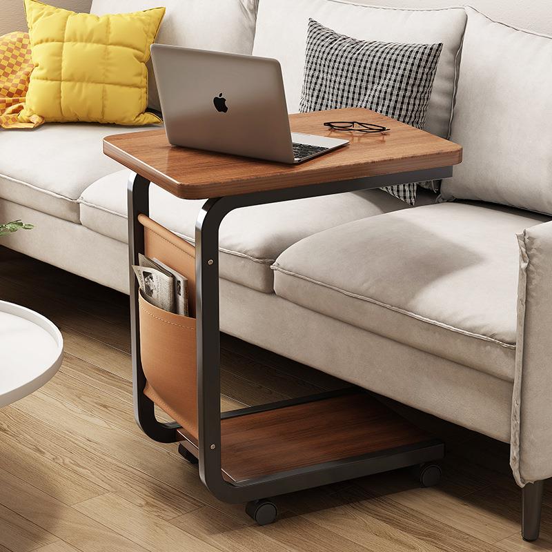 沙发边几可移动床边桌高级感小户型客厅现代简约家用创意茶几带轮