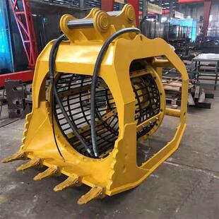 多功能筛分斗管道回填细土砂砾筛分斗挖机液压筛分斗