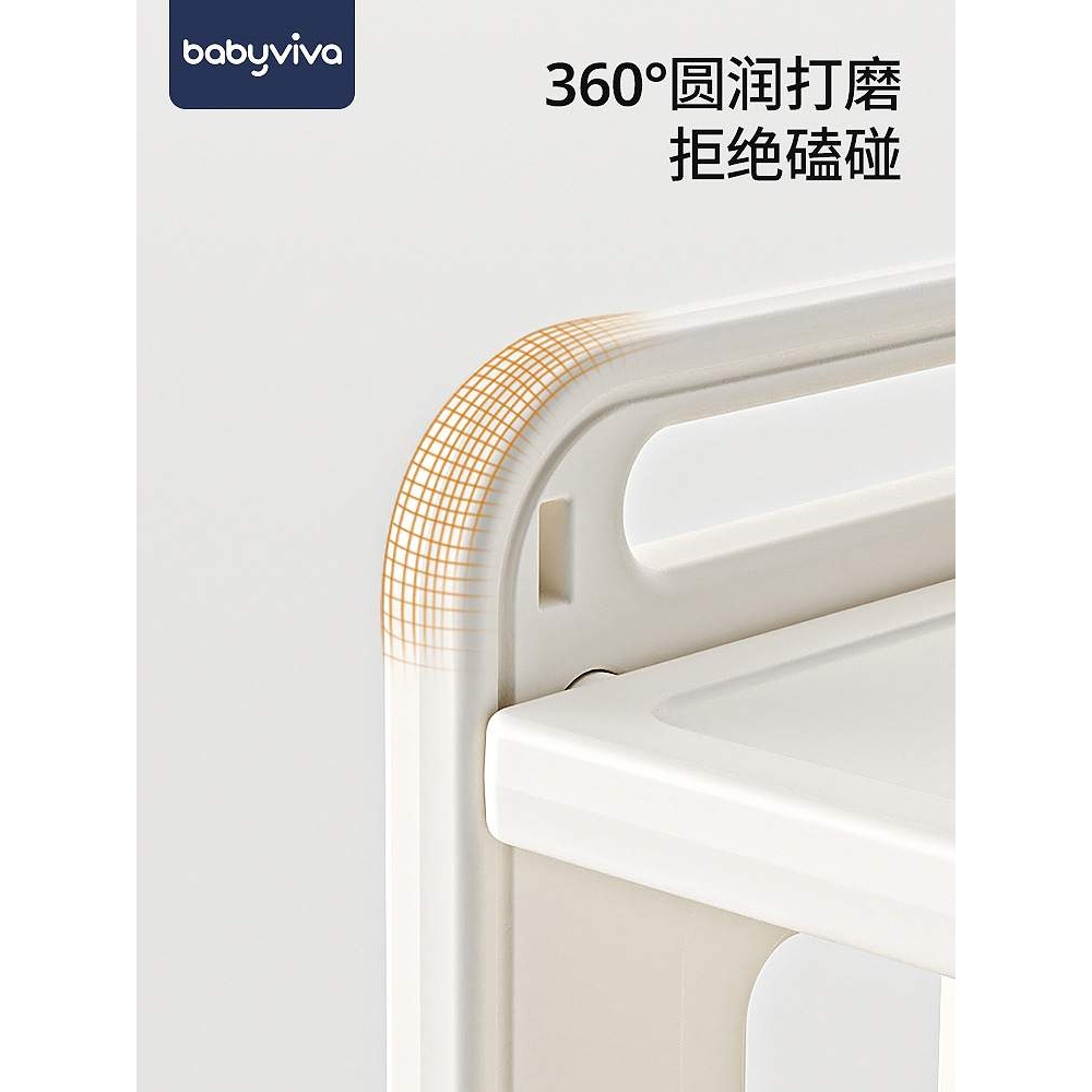babyviva儿童书架置物架落地简易收纳绘本架家用玩具可移动书柜架