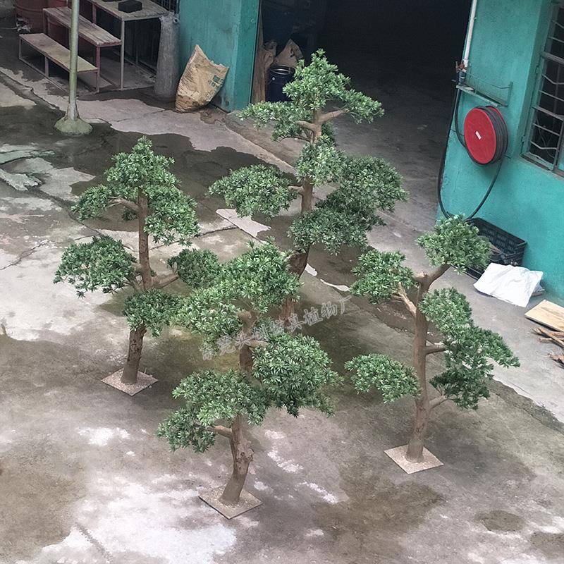 直销人造仿真松树室内外摆放假树罗汉松商场绿植摆放盆景