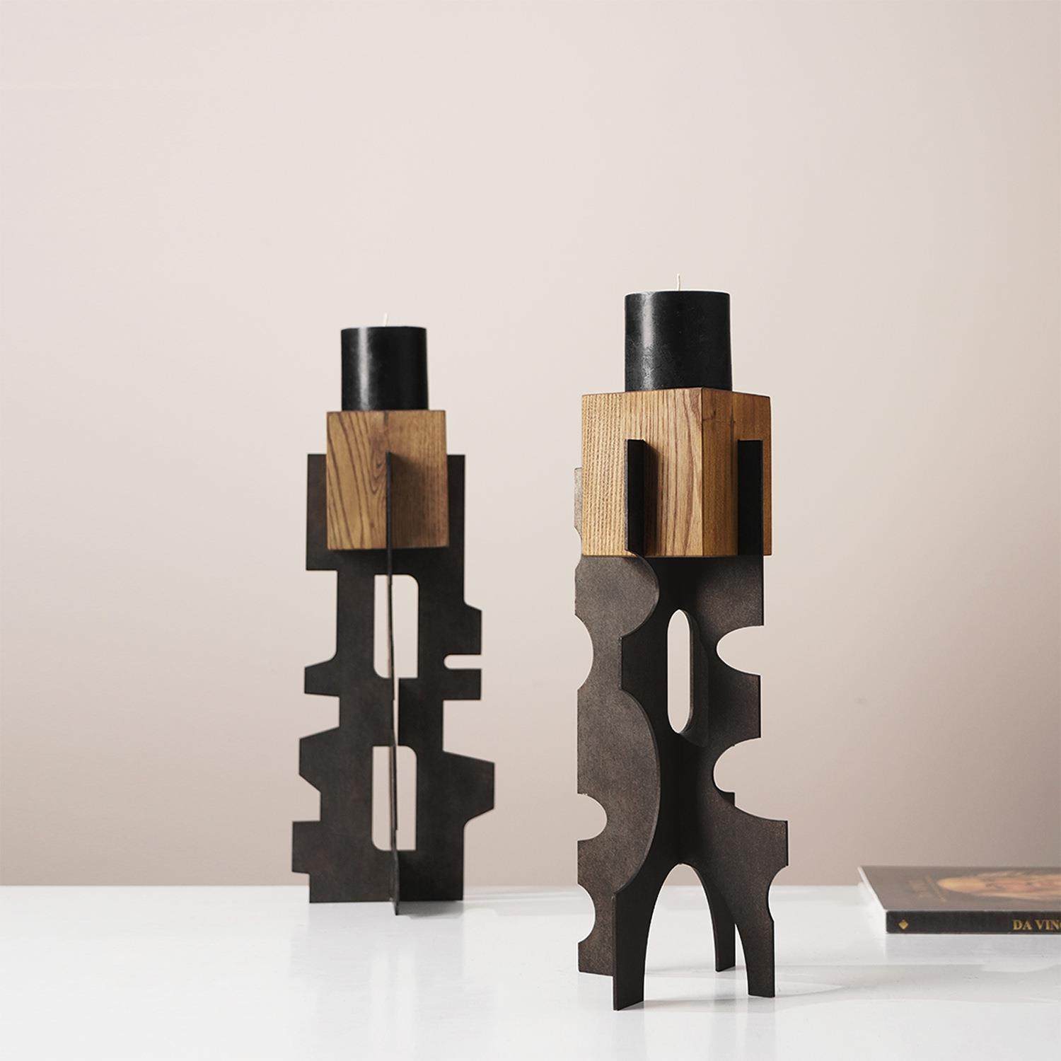 简约现代轻奢艺术创意高档金属木质烛台客厅餐桌浪漫烛台软装摆件,机械设备,其他机械设备,淘宝优惠券,粉丝福利购,淘宝优惠卷