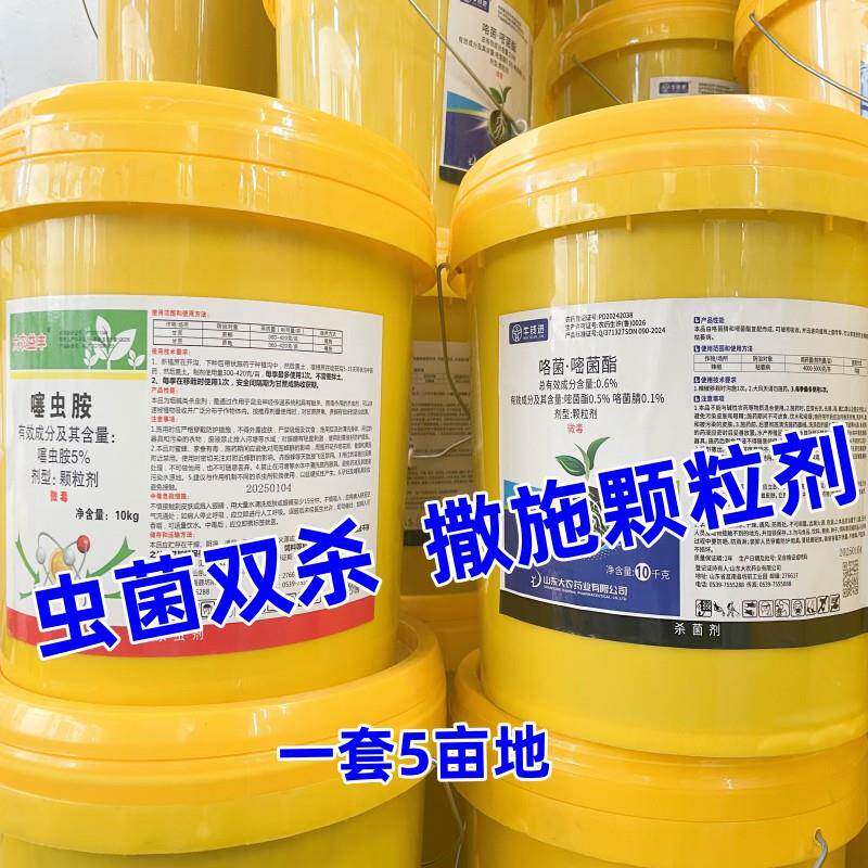 虫菌双杀颗粒剂噻虫胺颗粒咯菌嘧菌酯撒施颗粒剂地下害虫枯萎病