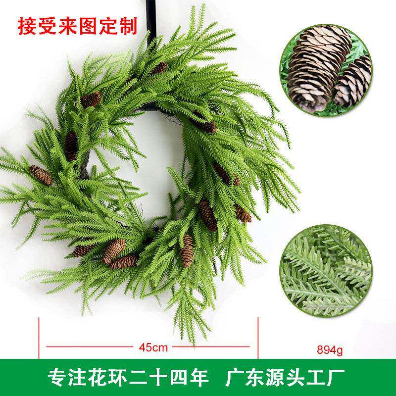 新品圣诞花环节日家居装饰品花环场地挂饰布置道具门挂